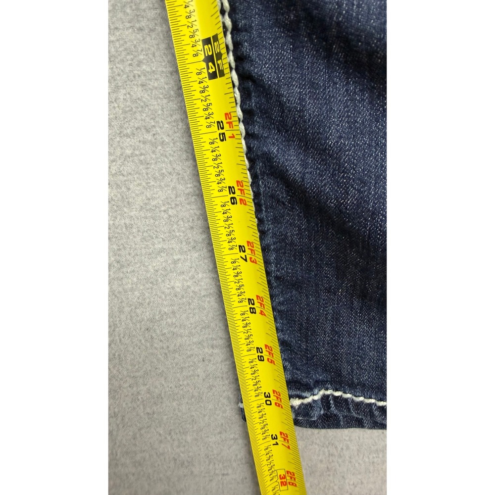 True Religion Skinny Jeans Dark Wash White Super T Stitching WLH599SEY4 Size 32 - Picture 4 of 7
